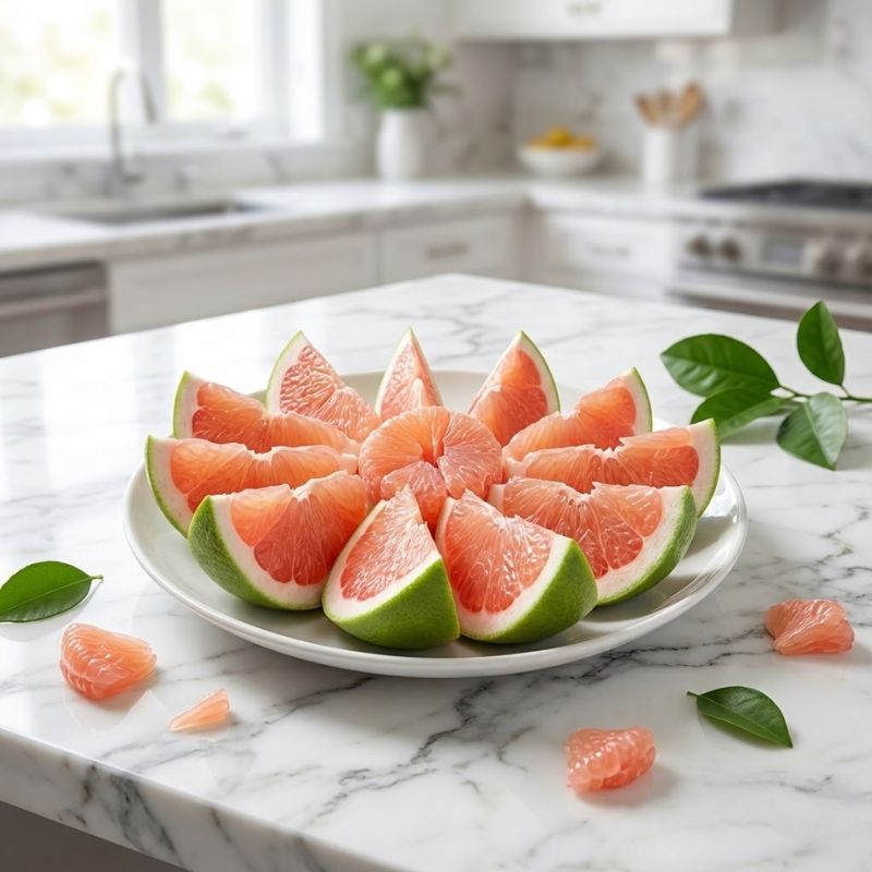 buoi-da-xanh-1 Bưởi da xanh khi cắt ra