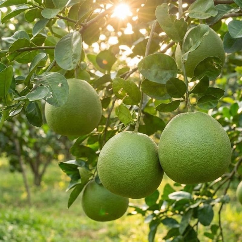 buoi-da-xanh-4 Trái bưởi da xanh trên cây