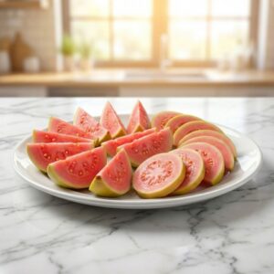 Ối ruột đỏ khi cắt trên dĩa