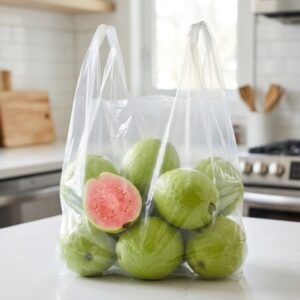 Ổi ruột đỏ trong túi ni lông