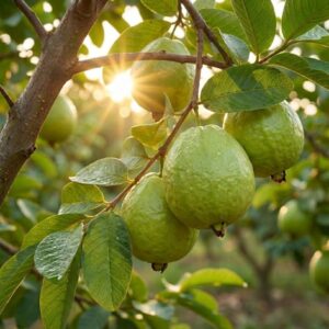 Ổi ruột đỏ trên cây