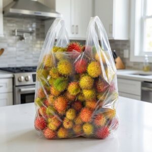 Chôm chôm nhãn ở trong bịch ni lông