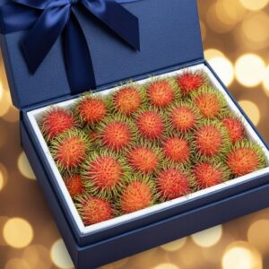 Chôm chôm tróc trong hộp quà tặng