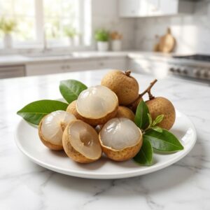 Nhãn da bò khi lột vỏ
