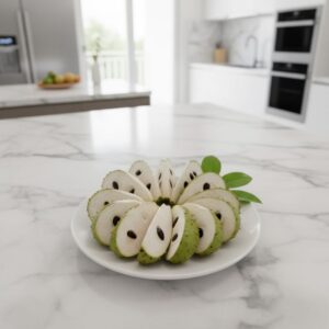 Mãng cầu xiêm khi cắt ra