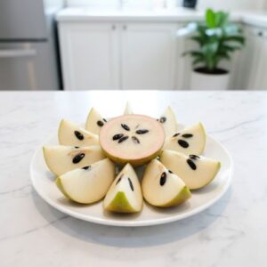 Vú sữa bơ khi cắt ra