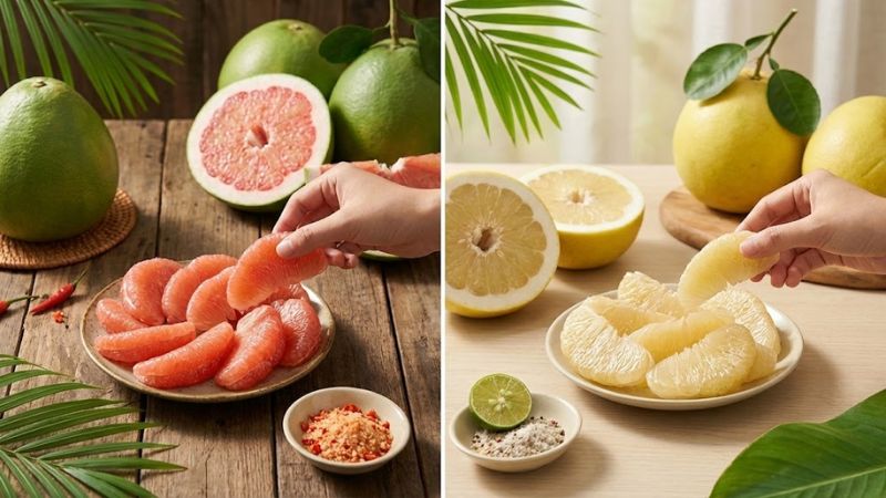 Giá trị dinh dưỡng tuyệt vời từ bưởi da xanh và năm roi