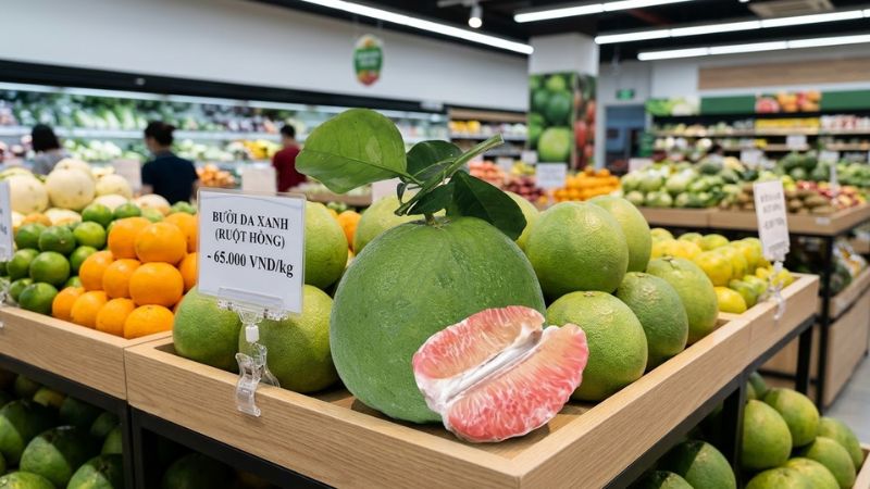 Giá bưởi da xanh ở siêu thị