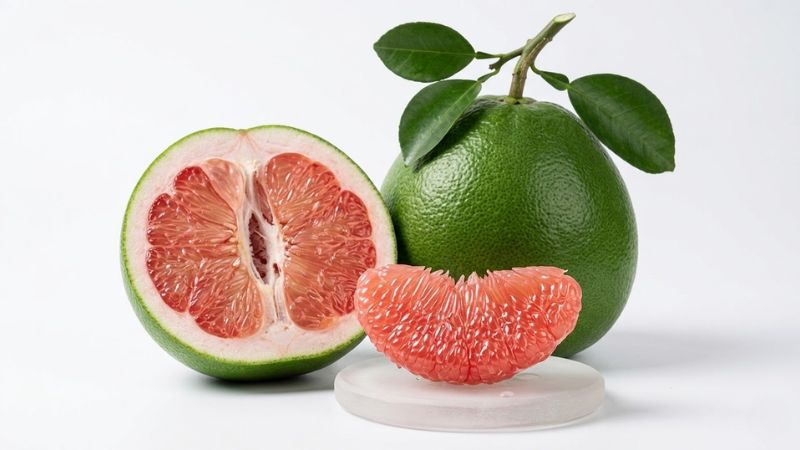 Quả bưởi da xanh khi lột vỏ