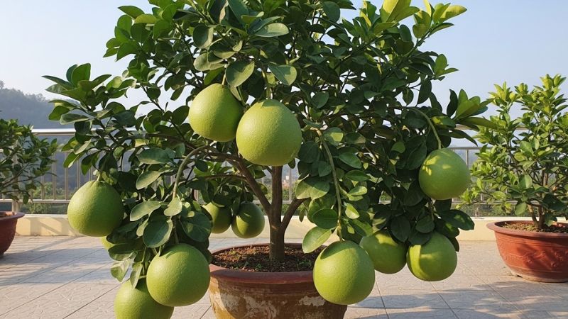Trồng bưởi da xanh trong chậu
