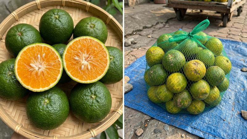 So sánh giá cam sành loại 1 và túi cam xô bán vỉa hè hiện nay