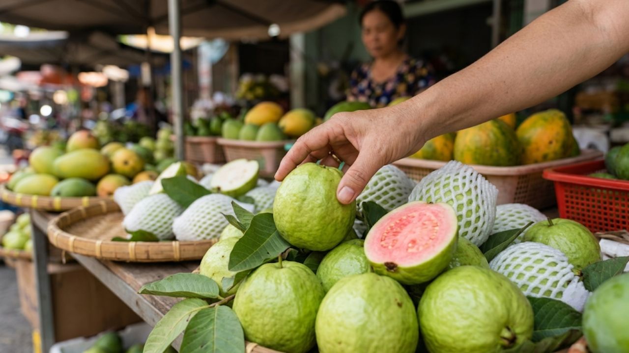 Cách chọn mua ổi ruột đỏ ngon giòn ngọt