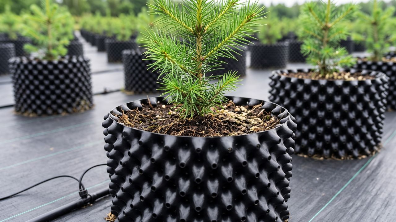 Bầu ươm cây thông minh V6 (Bầu quây rễ Air-pot)
