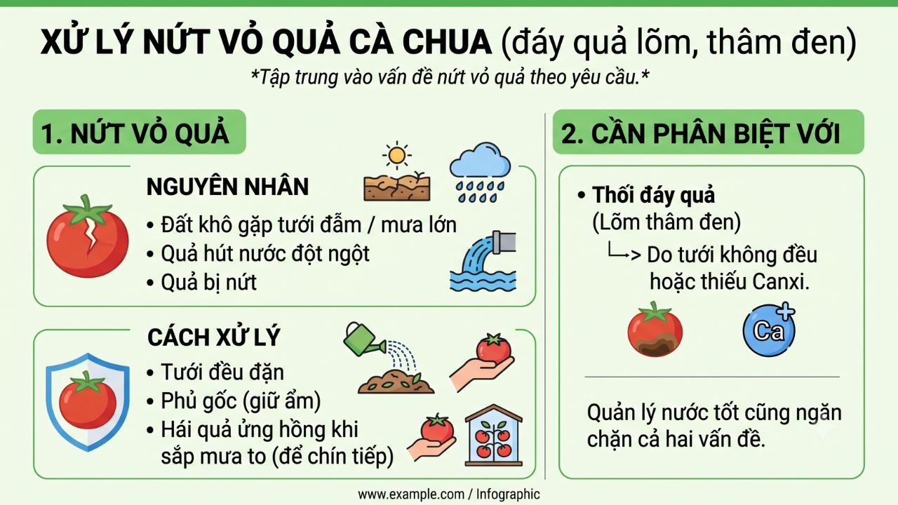 Xử lí nứt vỏ quả cà chua