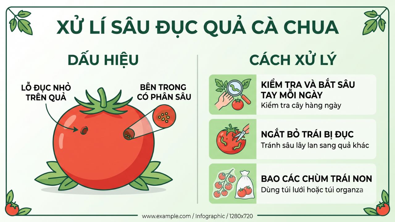 Xử lí sâu đục quả cà chua